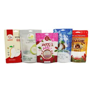 Wholesale Custom Logo Snack Mango Frozen Dried Candy Fruit Plastic Packaging Stand Up Pouch Dry Food Packaging Bag