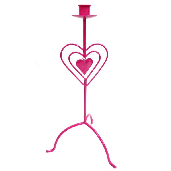Home Decoration Ruby Red Powder Coated Designer Metal Candle Stand & Holder For Wedding Decor Handmade Customized