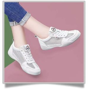 Fashion breathable mesh upper material soft elastic sports shoes casual women's running shoes