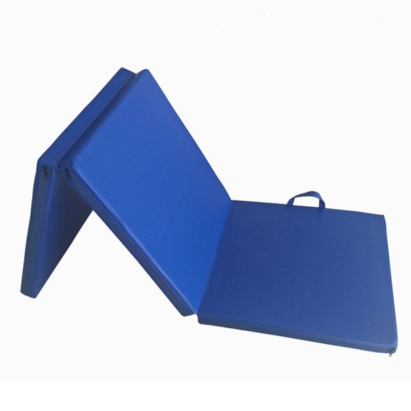 BBCare 180x60cm Three-Fold Gymnastics Exercise Mat 5cm Thick Multiple Colors Carrying Handles MMA Home Gym Protective