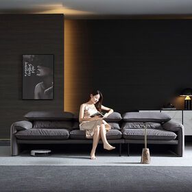 Italian design Waterproof fabric high quality Leathery sofa set furniture living room office sofa 4 seater sofa modern