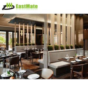 Wholesale Restaurant Furniture Wood Restaurant Booth Sofa Modern Customized Upholstered Cafe Hotel Booth Seating Leather