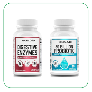 Private Label Women's Digestive Enzymes Probiotic Supplement Vegan Women's Probiotic Capsules Pills