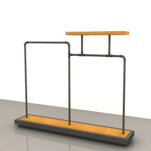 Custom Cloth Boutique Furniture Stainless Steel Clothes Wall Display Shelf Hot Gold Fashion Girl Clothing Store Display Rack