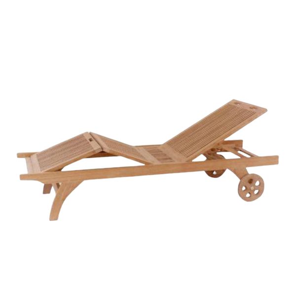Best Price Lounge Patio Outdoor Furniture Slatted Lounger Teak Wood Solid Outdoor Garden Indonesia Loungers Wholesale Furnitures
