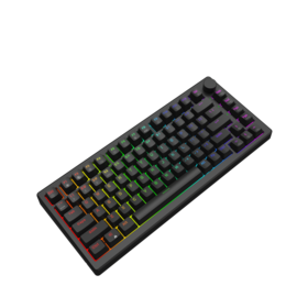 Wired bluetooth wireless triple mode 83 keys Gasket mounted mechanical keyboard with knob