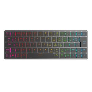 Mechanical 2.4G USB Wireless Performance Keyboard Tacktile Quiet Brown Switches Low Profile Built in Rechargeable Battery Black