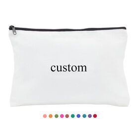 custom zip pouch make up travel makeup organizer trousse a maquillage sublimation blank canvas cosmetic bags for toiletriesPopular