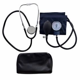 Medical Stethoscope + Sphygmomanometer Manual Blood Pressure Heart Rate Measure Health Monitor Kit