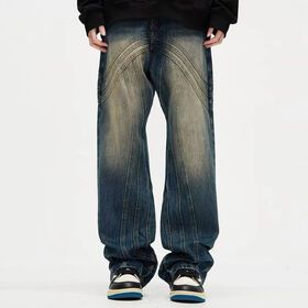 AIPA Custom All-match Casual Men Jeans Pants High Quality Zipped Men Denim Jeans Plus Size Light Blue Jeans Men