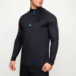 ECBC  Men's Funnel Neck Training Top Gym Wear Muscle Fit 1/4 Zip Athletic Sports Shirt