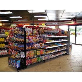 Wire Mesh Back Panel Retail Display Shelf Gondola Wall Shelving for Convenience Storage Racking Store Shelf Display Shop Shelving