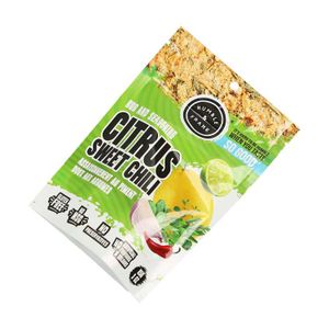 Custom Printed Snack Food Plastic Eight Side Seal Bag Stand Up Pouch Gloss Window Snack Popcorn Coffee Bag