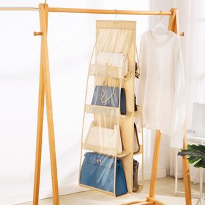 Hanging Handbag Organizer Transparent Storage Organiser Clear Sundry Bag for Wardrobe Closet