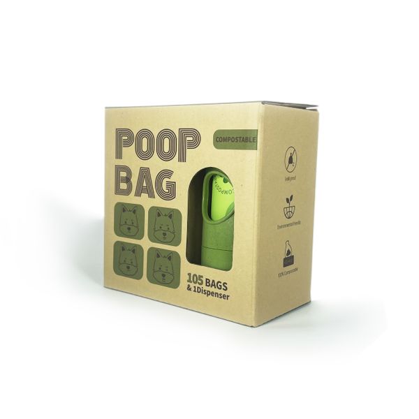 biodegradable eco lavender scented epi dog poop bag compostable pet waste bag with dispenser