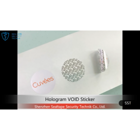 Wholesale Continues Roll Manufacture Custom Warranty Open Screw Void Paper Sticker Tamper Proof Seal Stickers