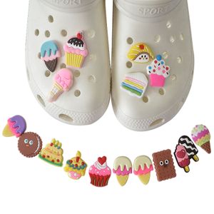 Cartoon Food Removable PVC Soft Glue Buckle Garden Hole Shoes Decorations Accessories Shoe Charms Party Charms
