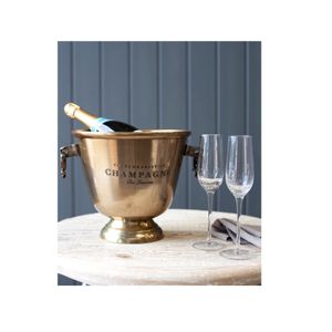 Luxury Design Metal Shiny Polish Champagne Wine Bucket Ice Bucket With Ring Handles in Good Price