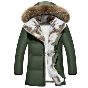 Lapels Jacket Men Down Long Coat with Hood Breathable Windproof Fur Fabric Woven Winter Canvas Wholesale High Quality Unisex