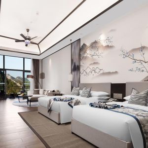 Orangefurn Fondney courtyard bedroom set wooden 5 star resort hotel furniture manufacturer
