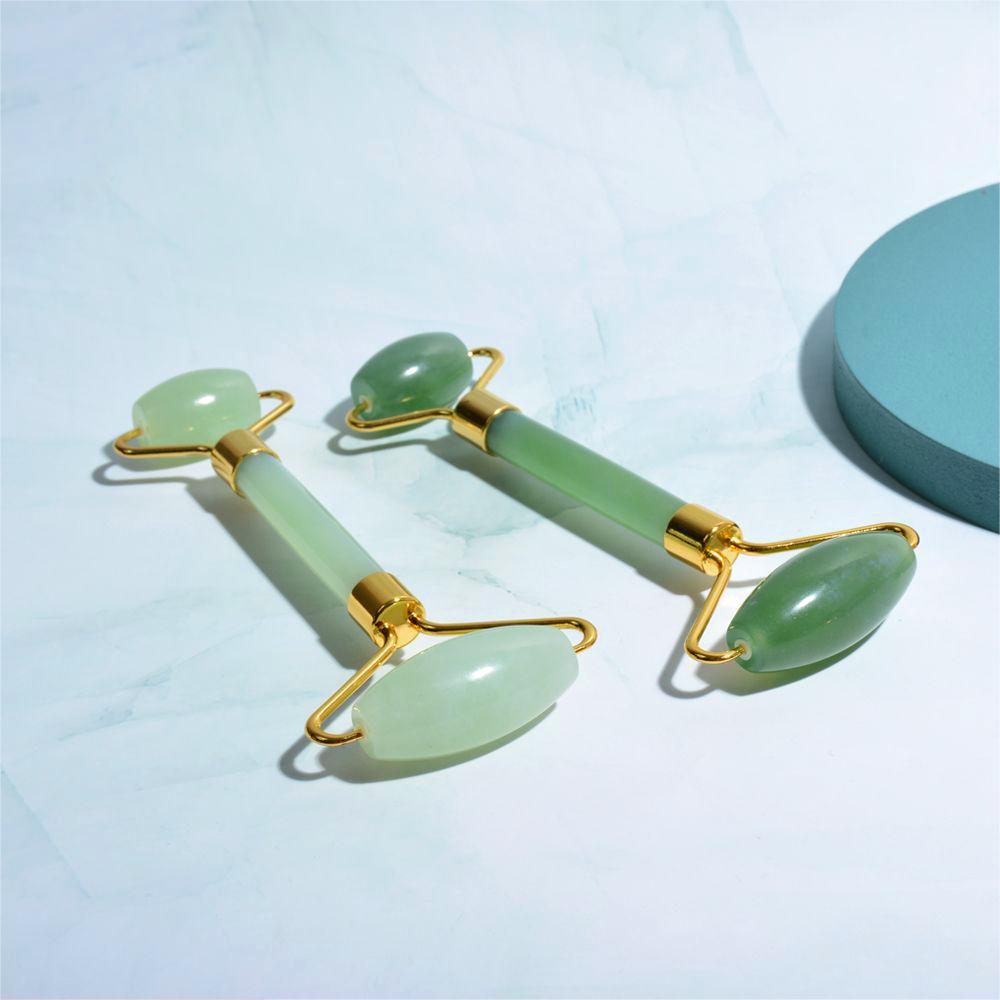 Health and beauty light green Crystal roller Aventurine jade facial roller green quartz beauty products for women