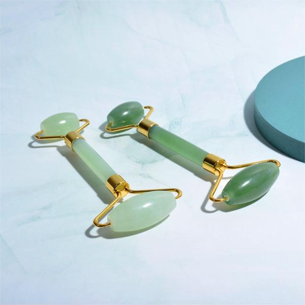 Health and beauty light green Crystal roller Aventurine jade facial roller green quartz beauty products for women