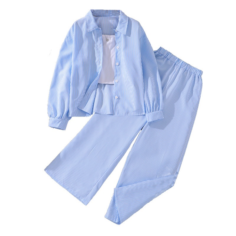 Xi 'an Bethany E-Commerce Co., Ltd. 2024 Girls Clothes autumn Boutique sets Children's clothes new girls Long Sleeved Shirt Loose Trousers two-piece set