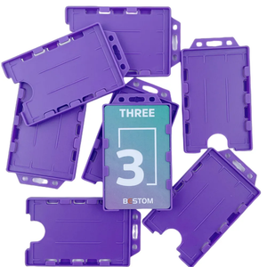 Bestom High Quality ABS Plastic Card Holder Vertical Insertion Rigid Accessory for Name Badge Holding in Office Use
