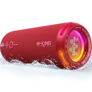 Superior sound W-KING D320 APP Control 40W Fabric cover IP67 Waterproof Outdoor Portable Bluetooth Speakers for bike support TWS