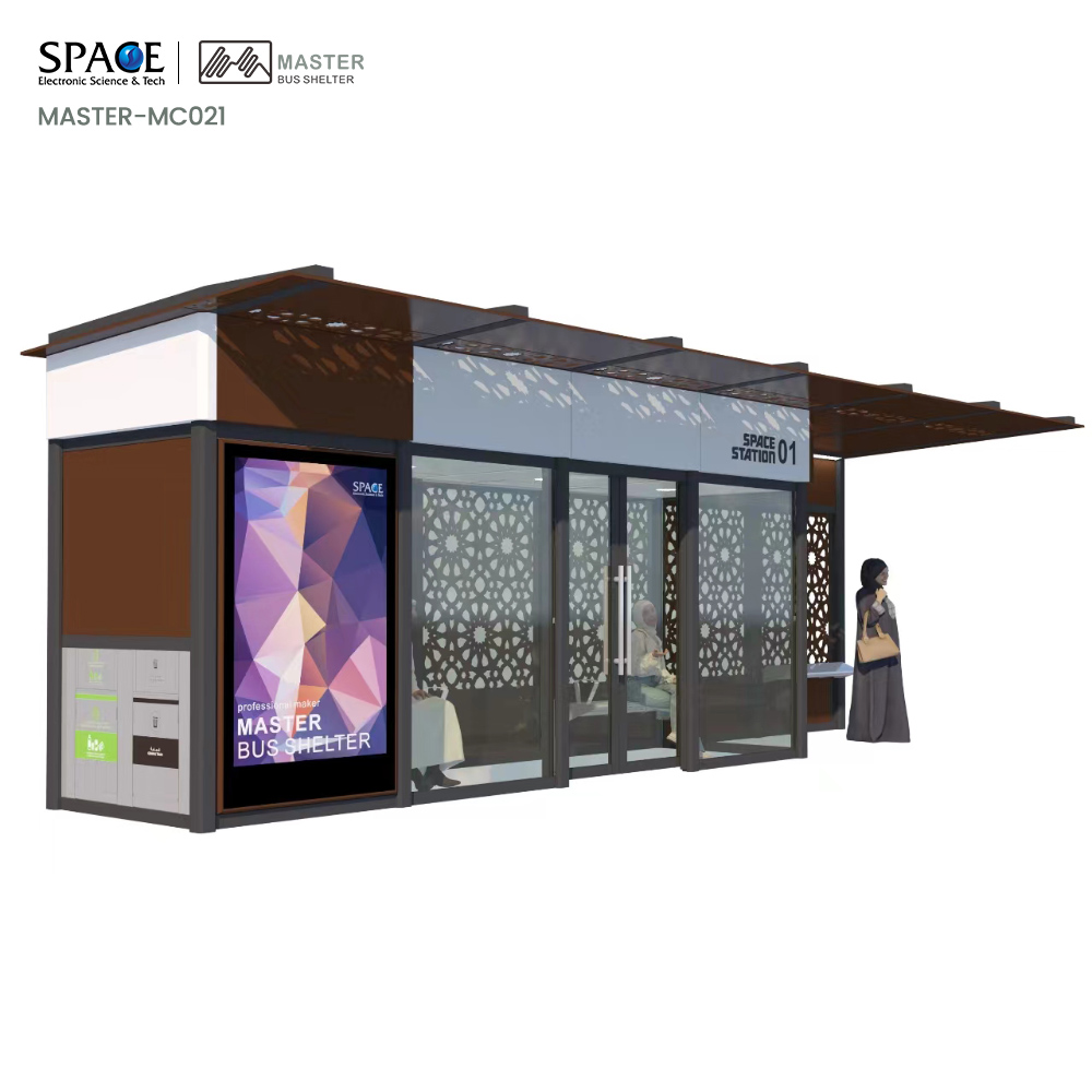 Dongguan Space Electronic Science & Tech Co., Ltd. Global Transit Oasis Sleek Square Bus Shelter for Modern Cities