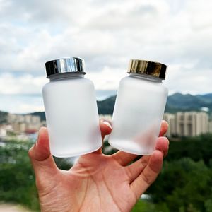 Wholesale 300ml 150ml120ml 100ml PET Plastic Bottle Pill Capsule Medicine Container Vitamin Pharmaceutical blue Bottle with lids