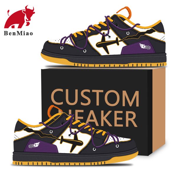 Casual Sneakers Wholesale Fashion Original Custom Logo Classic Retro Genuine Leather Men Sport Basketball Custom Shoes