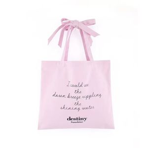 Xuerry Wholesale small MOQ customized bow tie eco-friendly reusable canvas cotton custom logo print shopping tote bag