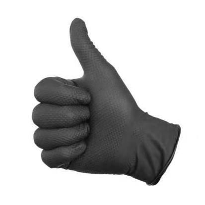 Wholesale cheap disposable powder free black nitrile gloves oil proof nitrile safety gloves