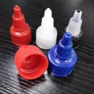 Wholesales 18mm 20mm 24mm 28mm 38mm Plastic Twist Top Caps Long Nozzle Squeeze Bottle Cap