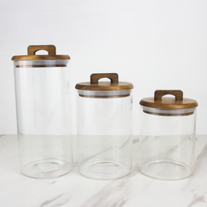 Eco-friendly Airtight Preserving Sealed Containers Clamp Glass Storage Jar Candy Glass Jar with Lid