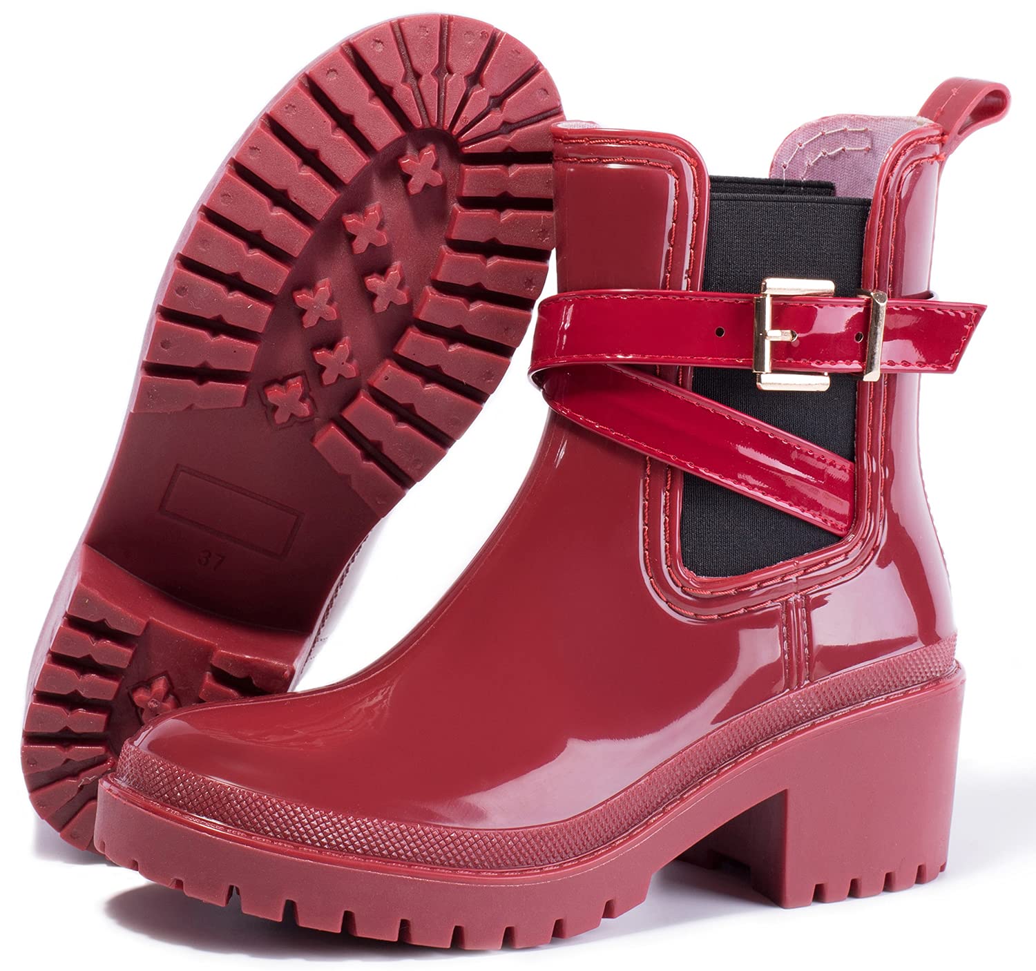 Fashion Waterproof Women Shoes Rain Boots Walking Style Shoes With Durable PVC Sole