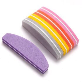 Wholesale  double sided grit sponge nail file nail polish sanding strip tool manicure pedicure tool supplier nail buffer