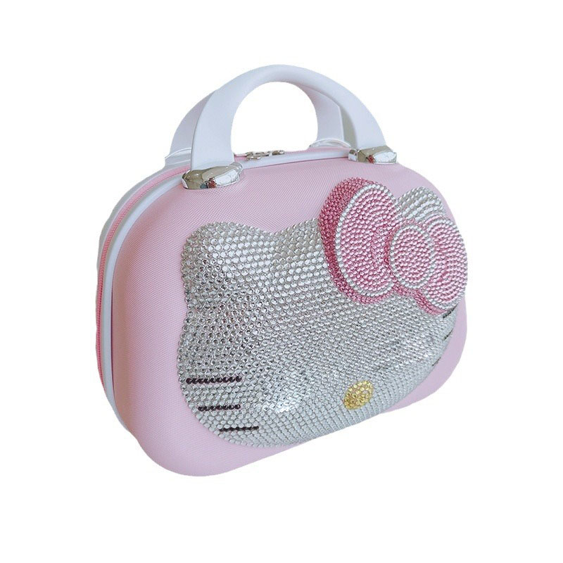 Hejin Cehua (shenzhen) Co., Ltd. New hot-selling children's cat suitcase 16-inch mother-in-law suitcase with diamond pull rod box wear-resistant student box