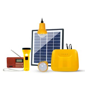 Off Grid Solar Energy System 8W Portable Solar Lighting System Home Power Complete Kit For Africa