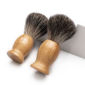 Premium Quality Professional Custom Logo Pure Badger Hair Bamboo Handle Men's Shaving Brushes