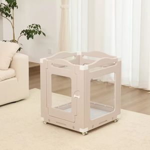 New Dog Crate Pet Pen Cage Puppy Enclosure Play pen Exercise Indoor Outdoor Kennel Whelp ing Box Plastic Gate With Door Panel