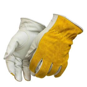 Yellow Color Leather Working Safety Gloves Custom Made Top Quality Leather Working Gloves By Keembro