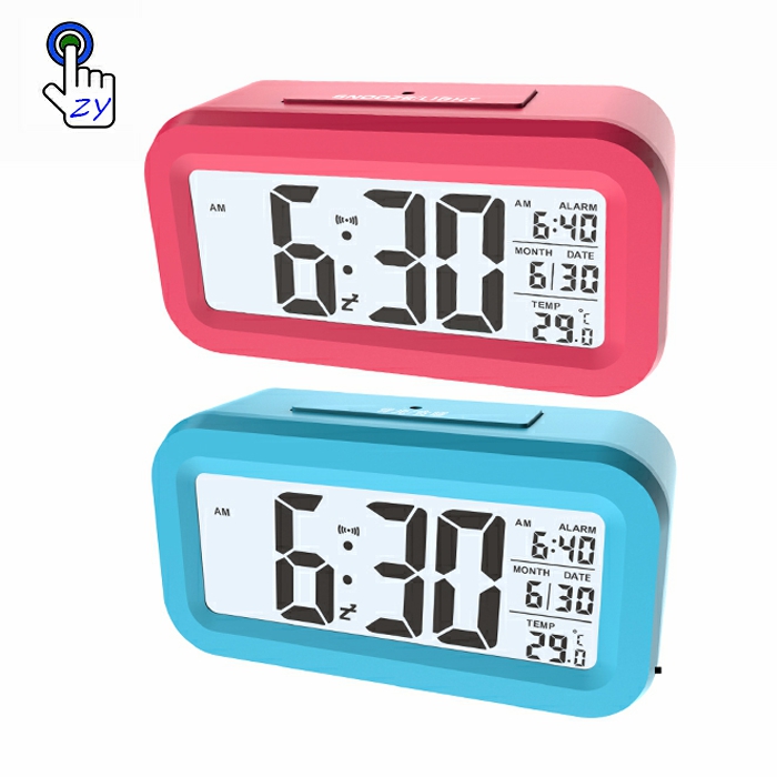 Henan Zlovy Enterprise Co., Ltd. Digital Table Clock Temperature Time Display Snooze Function Desk Bedside Battery Easy Operate Alarm Clock