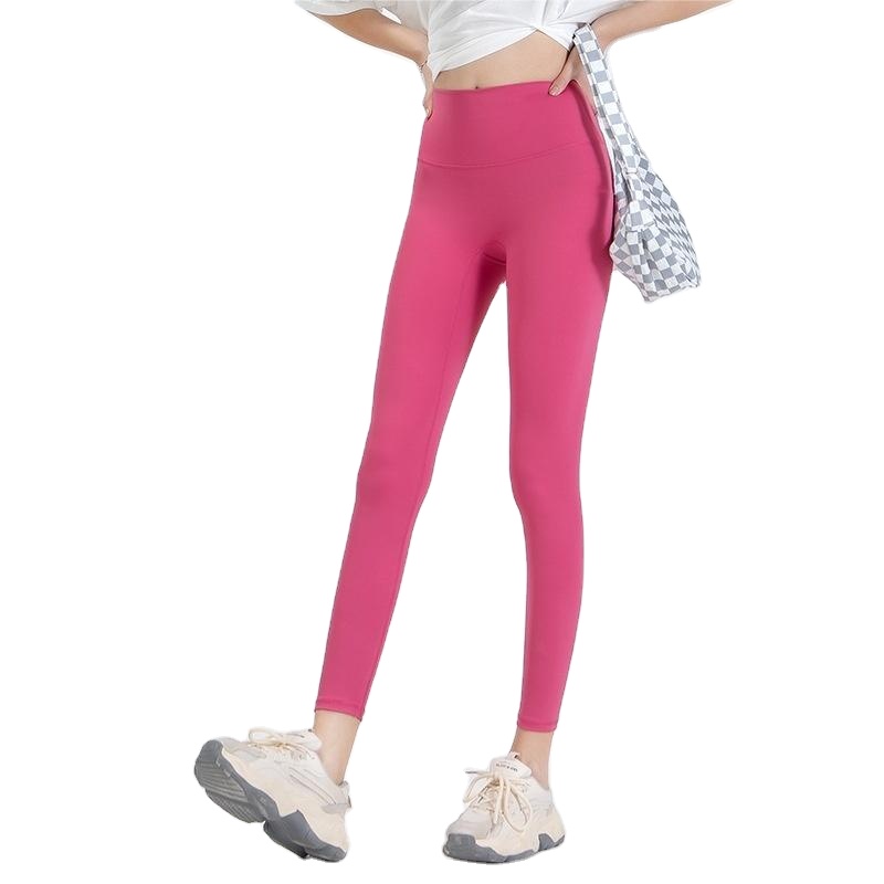 Jiangxi Province Thumb Supply Chain Co., Ltd. Free Custom Logo INS LULU compression leggings Women's Butt Lifting High-Waisted nude pocket Yoga Pants Stretchy Sports Leggings
