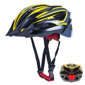 CE Outdoor Mountain Bike Helmet Bicycle Cycling Safety Riding Roller Skating Helmet With Red LED Light Helmet