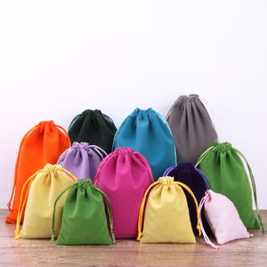 DS3945 Small Drawstring Bags forJewelry Gift Wedding Favors Candy Gift Bag Jewelry Pouches Small Velvet Jewelry Bags