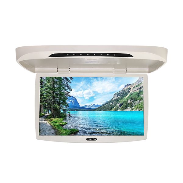 21.5 Inch Overhead Monitor 1920*1080 Digital Tv Screen Vehicle Flip Down Roof Video Player IPS Screen Remote Control