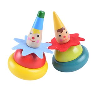 Wooden Spinner Balance Clown Gyro Game Toys Children Intelligence Kids Classic Spinning Top Game Education Wooden Toys For Chid