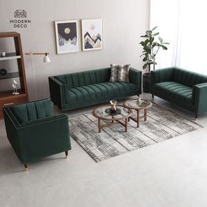 sofa set 3 2 1 furniture living room mid century tuxedo chesterfield velvet couch producer customise